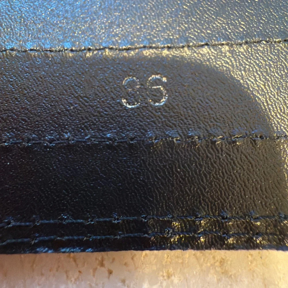 Louis Feraud Studded Belt Gold Buckle Black Suede‎ Leather Belt Size 36